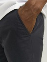 Jack & Jones Čierne pánske chino šortky s plátnom Jack & Jones Ace