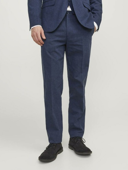 Jack & Jones Tmavomodré pánske plátené šortky Jack & Jones Riviera