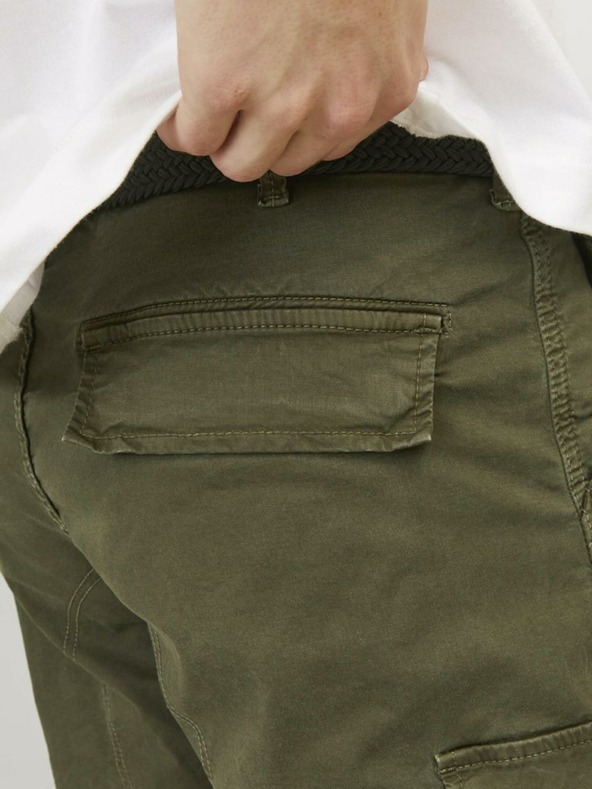 Jack & Jones Khaki Pánske kargo šortky Jack & Jones Cole