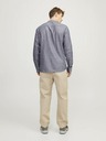 Jack & Jones Modrá pánska ľanová košeľa Jack & Jones Summer