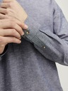 Jack & Jones Modrá pánska ľanová košeľa Jack & Jones Summer