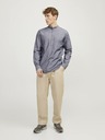 Jack & Jones Modrá pánska ľanová košeľa Jack & Jones Summer