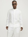 Jack & Jones Jack & Jones Lawrence biela pánska ľanová košeľa