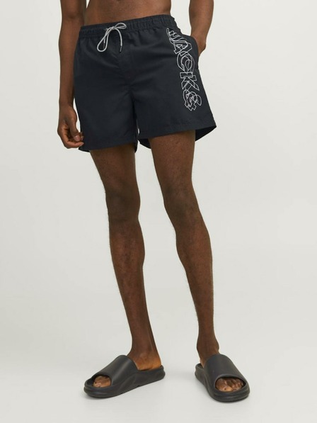 Jack & Jones Čierne pánske plavky Jack & Jones Fiji