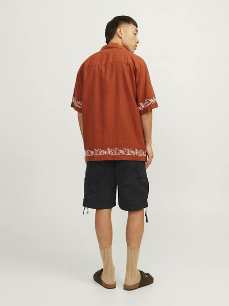 Jack & Jones Čierne pánske kargo šortky Jack & Jones Cole