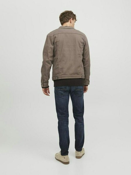 Jack & Jones Tmavomodré pánske džínsy rovného strihu Jack & Jones Mike