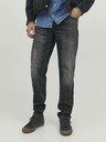 Jack & Jones Čierne pánske džínsy rovného strihu Jack & Jones Mike