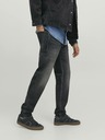 Jack & Jones Čierne pánske džínsy rovného strihu Jack & Jones Mike