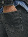 Jack & Jones Čierne pánske džínsy rovného strihu Jack & Jones Mike