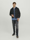 Jack & Jones Čierne pánske džínsy rovného strihu Jack & Jones Mike