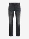 Jack & Jones Čierne pánske džínsy rovného strihu Jack & Jones Mike