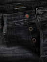 Jack & Jones Čierne pánske džínsy rovného strihu Jack & Jones Mike
