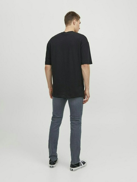 Jack & Jones Tmavomodré pánske džínsy úzkeho strihu Jack & Jones Glenn