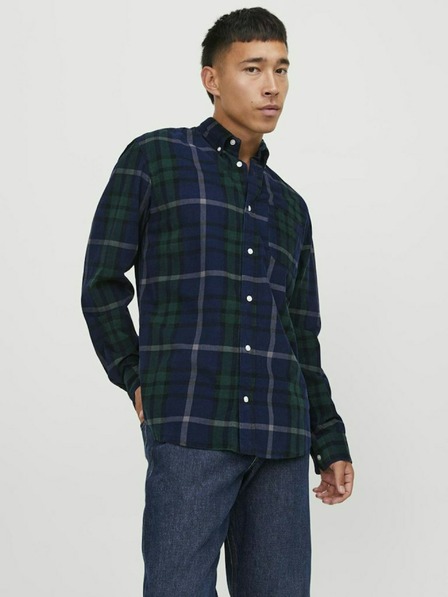 Jack & Jones Tmavomodrá pánska košeľa Jack & Jones Brook Plaid Shirt