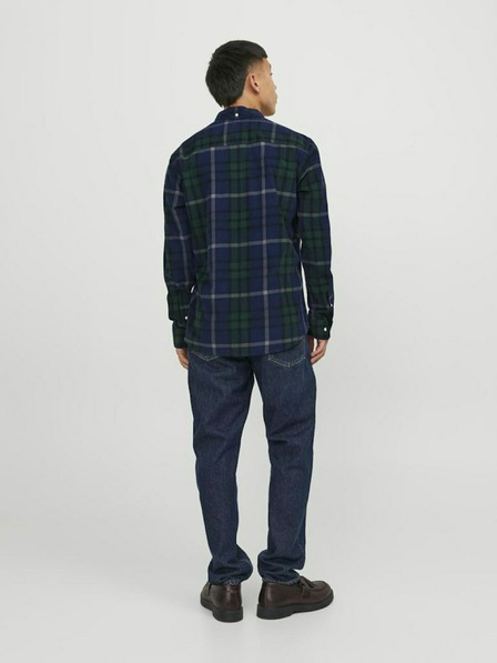 Jack & Jones Tmavomodrá pánska košeľa Jack & Jones Brook Plaid Shirt
