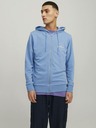 Jack & Jones Modrá pánska mikina Jack & Jones Forest s kapucňou na zips