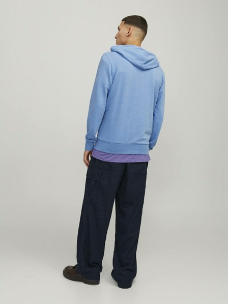 Jack & Jones Modrá pánska mikina Jack & Jones Forest s kapucňou na zips
