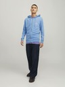 Jack & Jones Modrá pánska mikina Jack & Jones Forest s kapucňou na zips