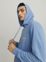 Jack & Jones Modrá pánska mikina Jack & Jones Forest s kapucňou na zips