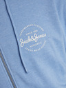 Jack & Jones Modrá pánska mikina Jack & Jones Forest s kapucňou na zips
