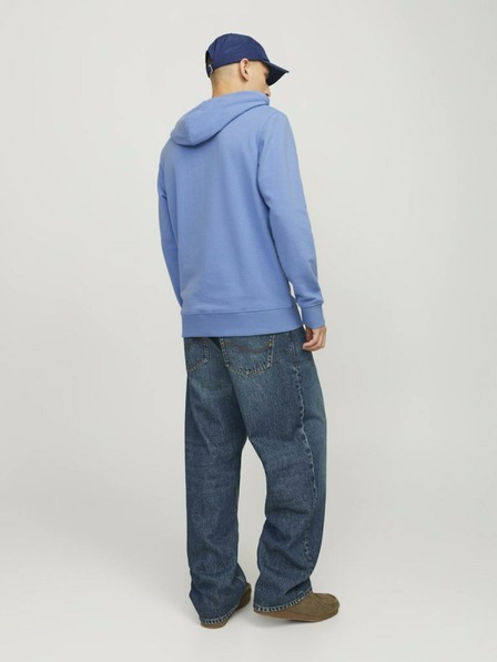 Jack & Jones Modrá pánska mikina Jack & Jones Henry s kapucňou