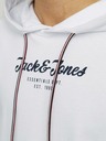 Jack & Jones Biela pánska mikina Jack & Jones Henry s kapucňou