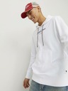 Jack & Jones Biela pánska mikina Jack & Jones Henry s kapucňou
