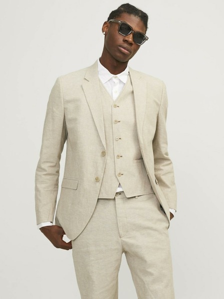 Jack & Jones Jack & Jones Riviera pánske béžové sako