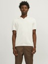 Jack & Jones Krémová pánska polokošeľa Jack & Jones zo zmesi ľanu