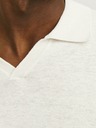Jack & Jones Krémová pánska polokošeľa Jack & Jones zo zmesi ľanu