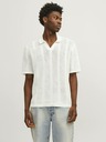 Jack & Jones Krémová pánska polokošeľa Jack & Jones Taormina