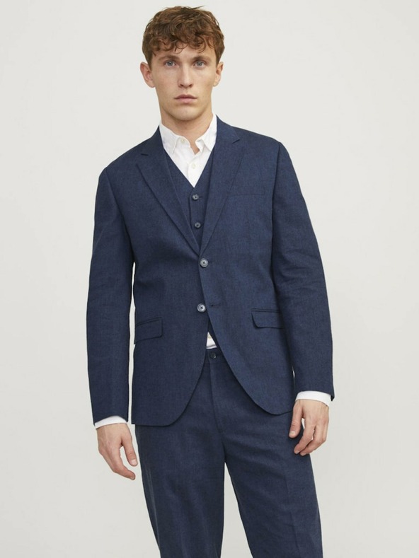 Jack & Jones Tmavomodrá pánska bunda Jack & Jones Riviera