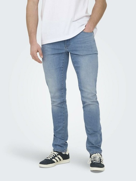 ONLY & SONS Svetlomodré pánske slim fit džínsy ONLY & SONS Loom