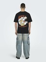 ONLY & SONS Čierne pánske tričko ONLY & SONS Disney