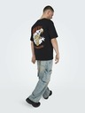 ONLY & SONS Čierne pánske tričko ONLY & SONS Disney