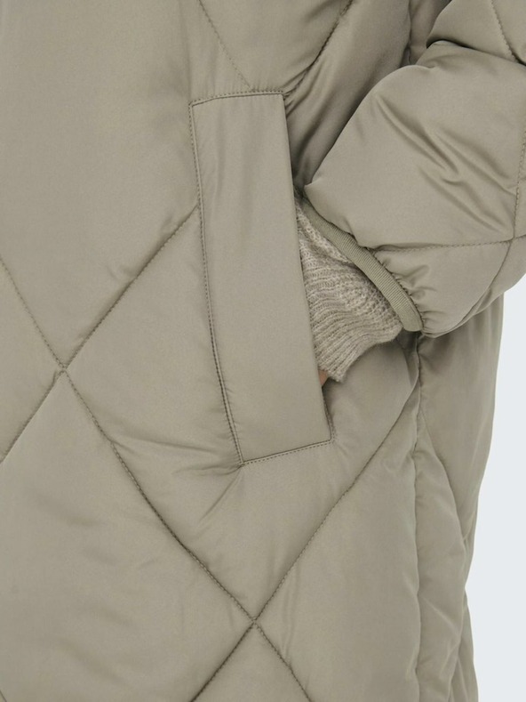 ONLY Béžový dámsky prešívaný kabát ONLY New Tamara