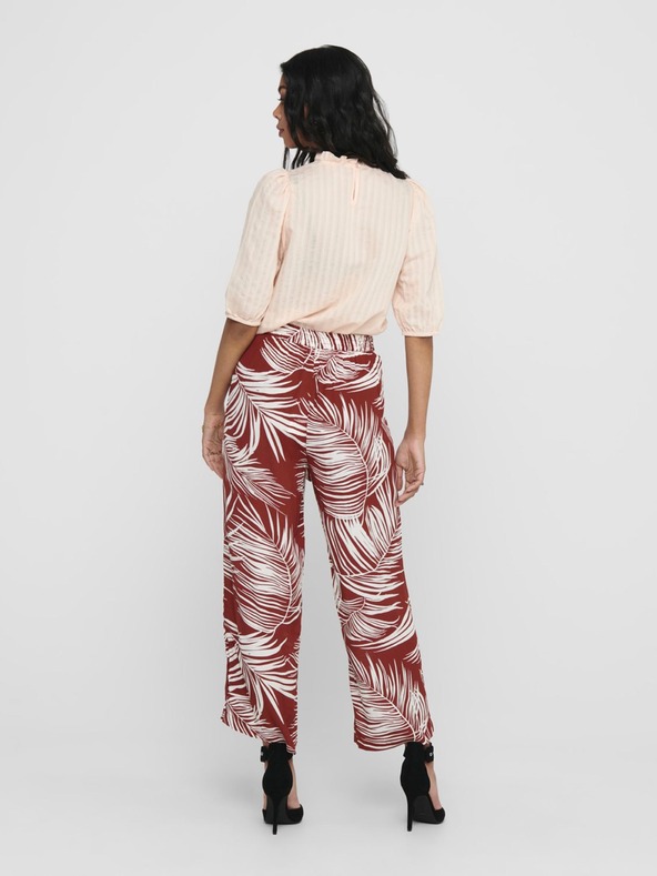 ONLY Tehlové vzorované nohavice ONLY Augustina