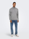 ONLY & SONS Šedý pánsky rolák ONLY & SONS Wyler denim