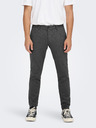 ONLY & SONS Tmavosivé pánske chino nohavice ONLY & SONS Mark