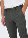ONLY & SONS Tmavosivé pánske chino nohavice ONLY & SONS Mark
