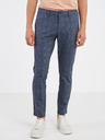ONLY & SONS Tmavomodré pánske kockované chino nohavice ONLY & SONS Mark