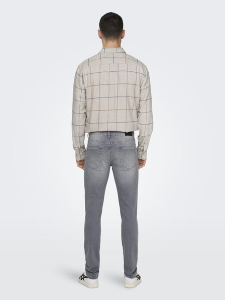 ONLY & SONS Šedé pánske slim fit džínsy ONLY & SONS Loom