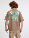 ONLY & SONS Hnedé pánske tričko ONLY & SONS Art