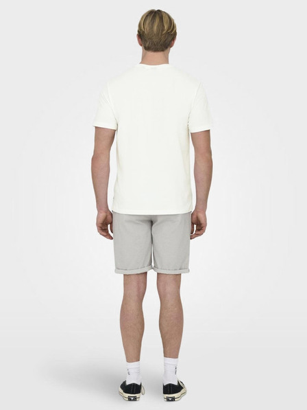 ONLY & SONS Krémové pánske tričko ONLY & SONS Kolton
