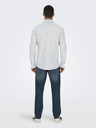 ONLY & SONS Bielo-zelená pánska pásikavá košeľa s plátnom ONLY & SONS Caiden