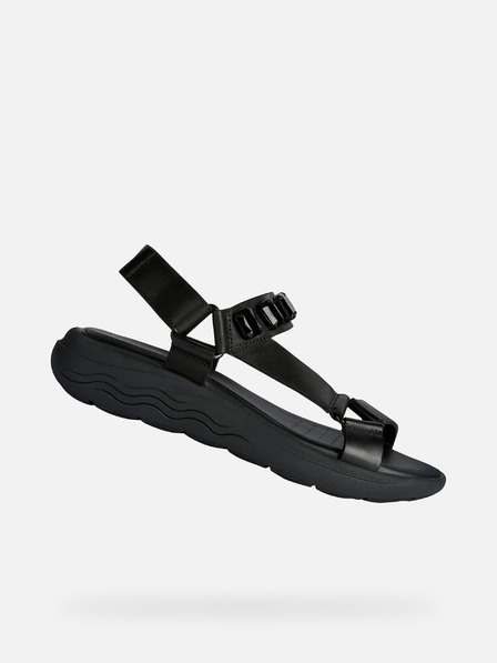 Geox Čierne dámske sandále Geox Spherica EC5W