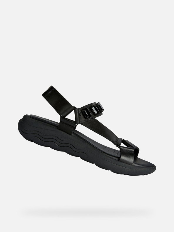 Geox Čierne dámske sandále Geox Spherica EC5W