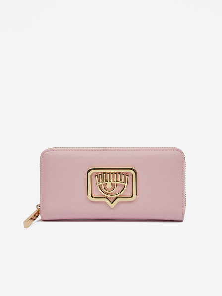 CHIARA FERRAGNI Svetloružová dámska peňaženka CHIARA FERRAGNI Eyelike Buckle