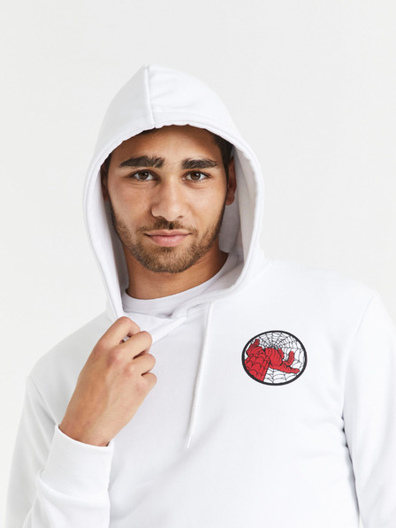 Celio Biela pánska mikina s potlačou Celio Lvespidsw