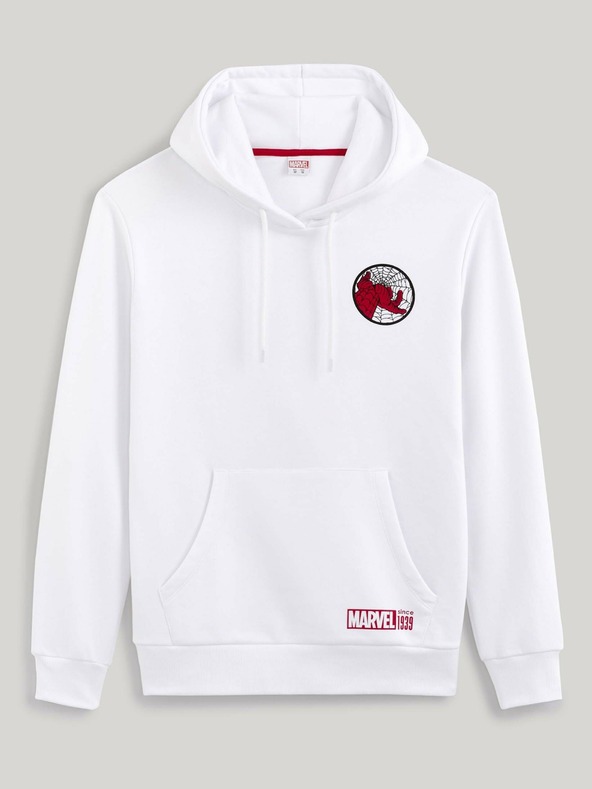 Celio Biela pánska mikina s potlačou Celio Lvespidsw